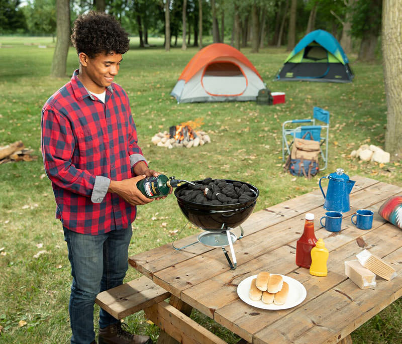 Camping with Gas Grill